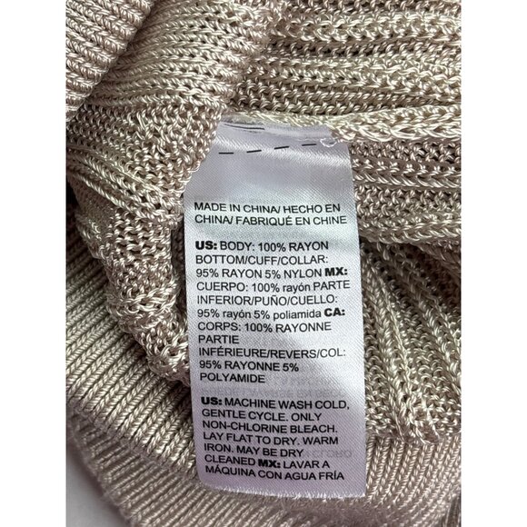 White House Black Market Knit Sweater Vest Top Beige Rayon Sleeveless Size XS - Picture 6 of 6
